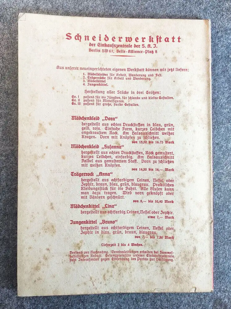 Juni Heft Arbeiter Jugend 1925 Unser Jugendtag 17 Jahrgang