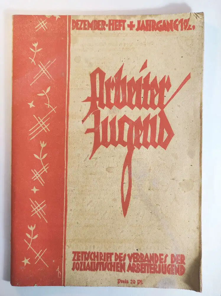 Arbeiter Jugend Dezember Heft 1925 Die Lage unseres Verbandes