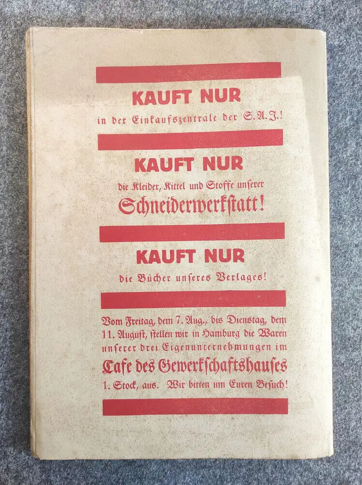 Arbeiter Jugend Nummer 8 Festschrift 1925 altes Heft