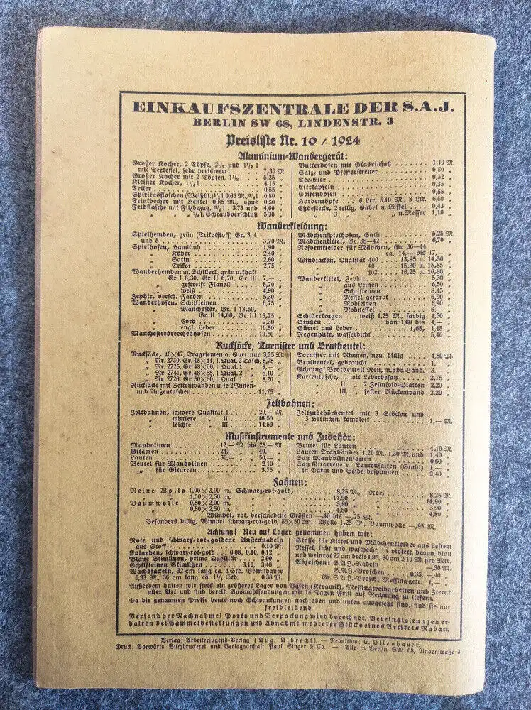 Arbeiter Jugend 16 Jahrgang 1924 Heft 10 Monatsschrift