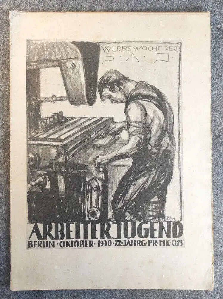 Zeitschrift Arbeiter Jugend 22 Jahrgang Werbewoche der SAJ 1930