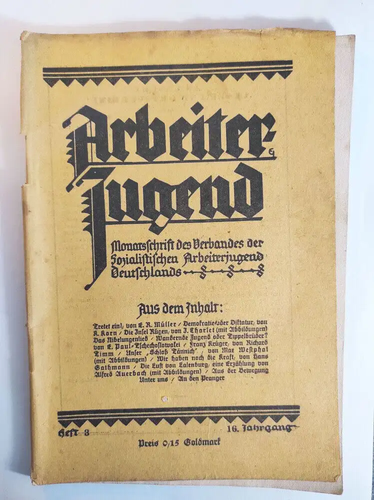 Arbeiter Jugend Heft 3 Tretet ein Mär 1924