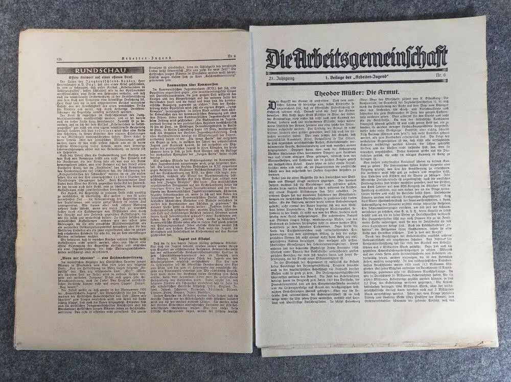 Arbeiter Jugend Zeitschrift Die Sorgen um den Nachwuchs 1929
