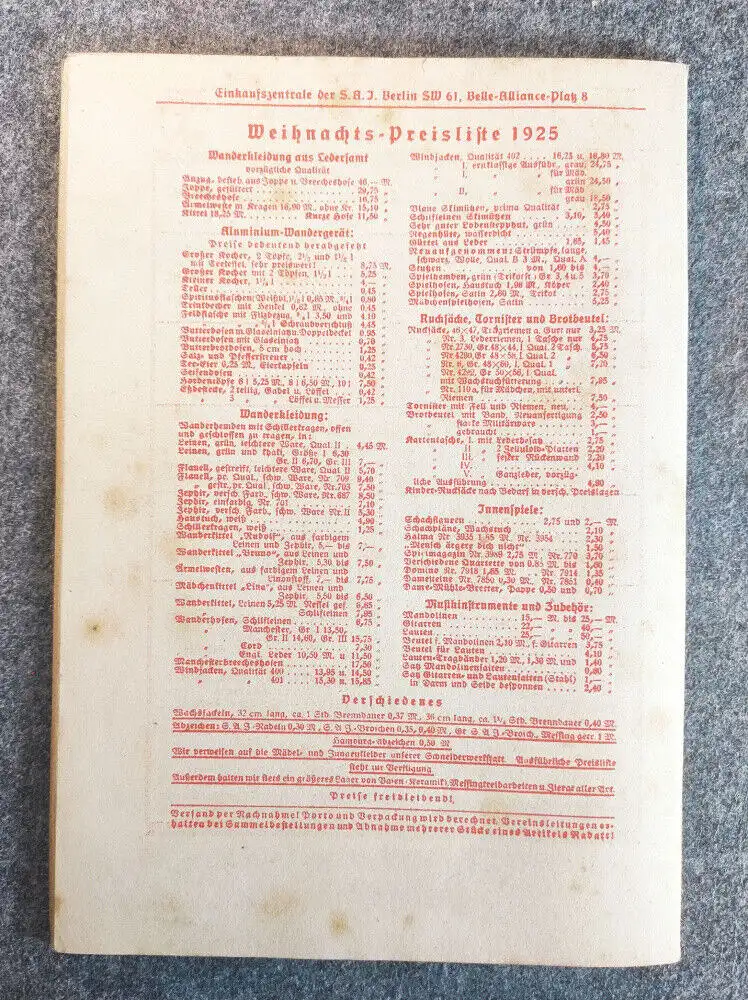 Arbeiter Jugend Dezember Heft 1925 Monatsschrift