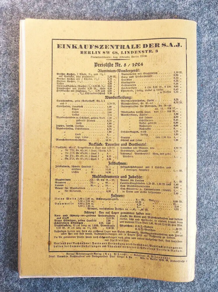 Arbeiter Jugend 16 Jahrgang Heft 8 Berlin August 1924