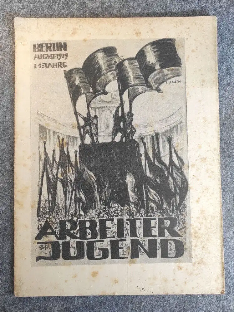 Zeitschrift Arbeiter Jugend 21 Jahrgang Berlin August 1929