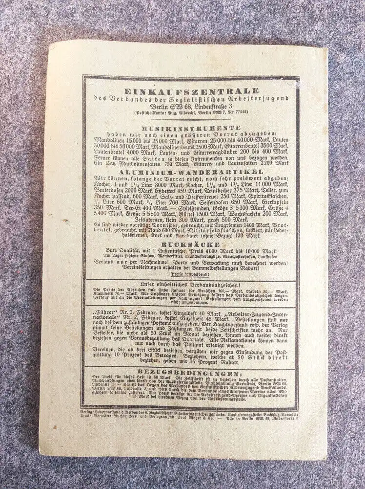 Arbeiter Jugend Heft 2 Februar 1923 Gegen den Zehnstundentag