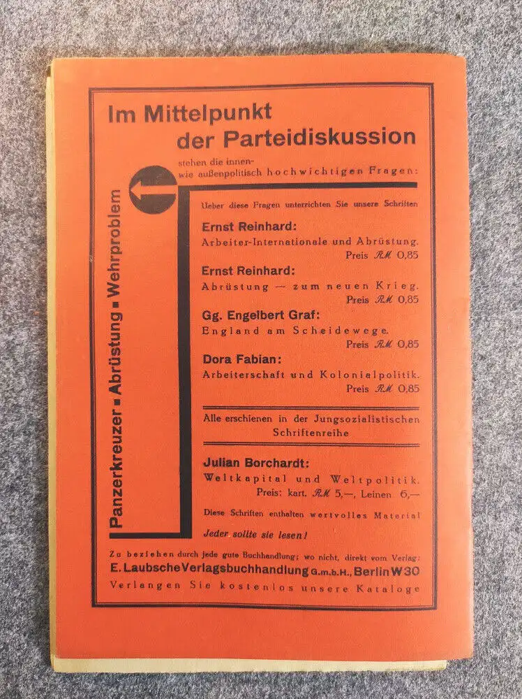 Jung sozialistische Blätter Oktober 1928 Heft 10 mit Beilage 7 Jahrgang