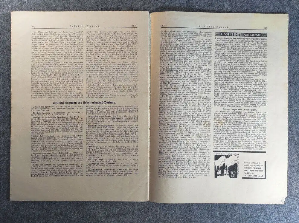 Zeitschrift Arbeiter Jugend 21 Jahrgang Heft 11 Berlin 1929