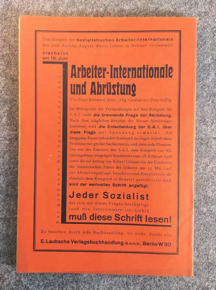 Heft Jung sozialistische Blätter 7 Jahrgang Juni 1928