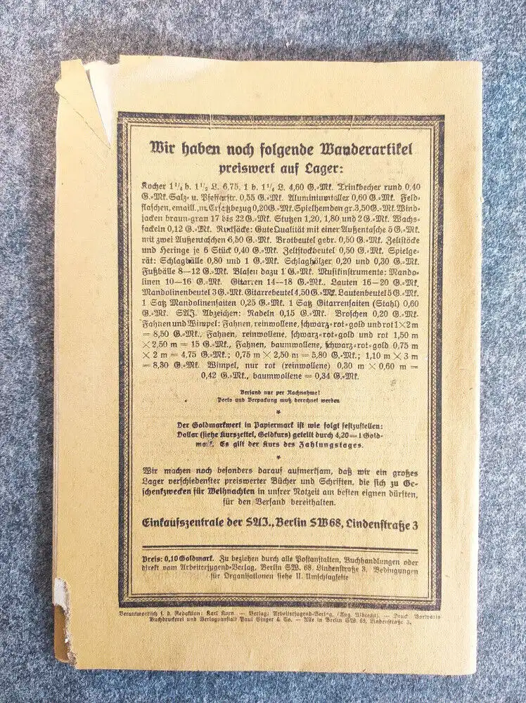 Arbeiter Jugend 15 Jahrgang Dezember 1923 Heft 12