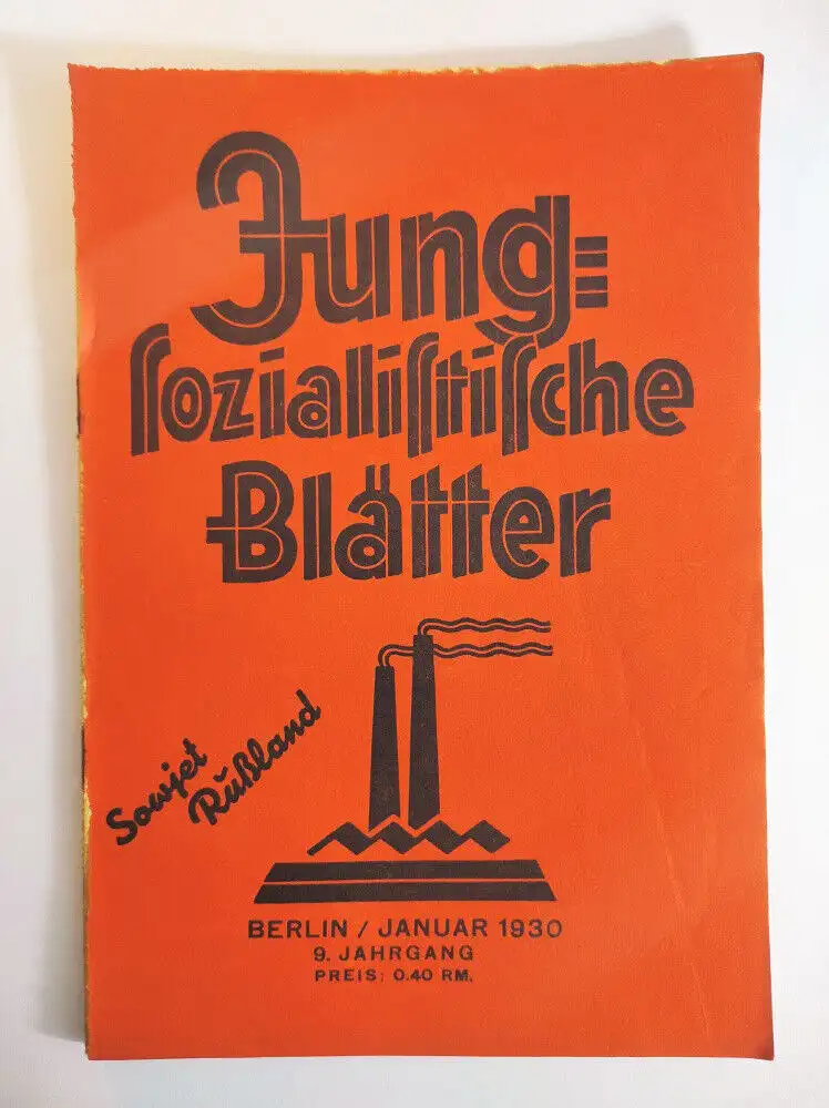 Jung sozialistische Blätter Januar 1930 Sowjet Rußland 9 Jahrgang