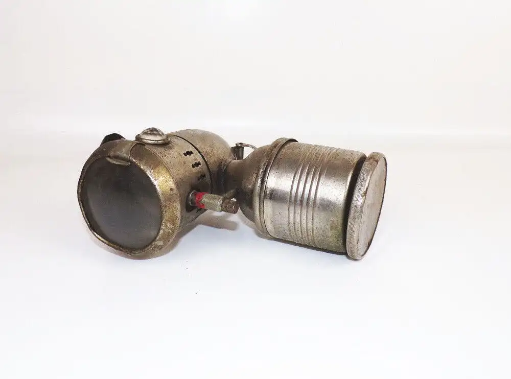 Alte Pressco Fahrradlampe Karbidlampe Oldtimer