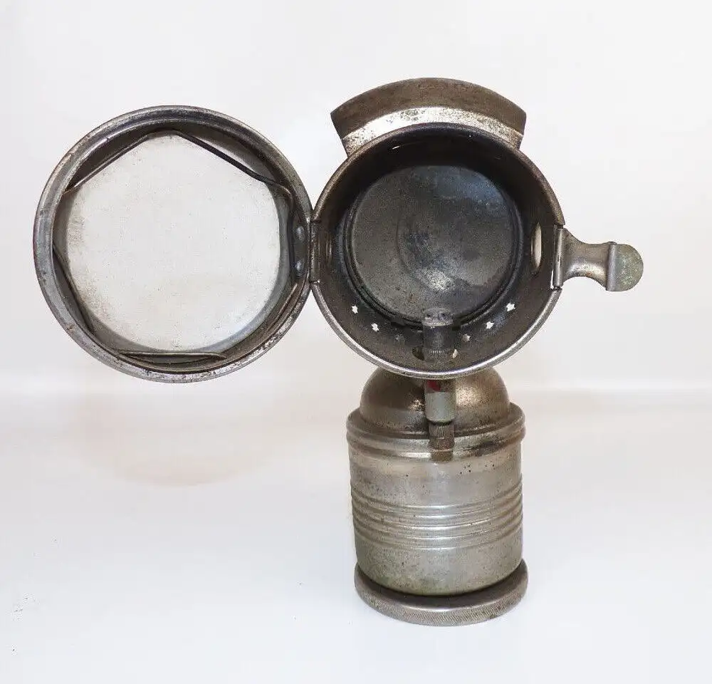 Alte Pressco Fahrradlampe Karbidlampe Oldtimer