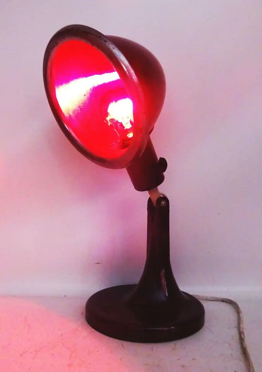 Art Deco Bakelit Tischlampe Schreibtischlampe Höhensonne Wärmelampe Lampe Deko !