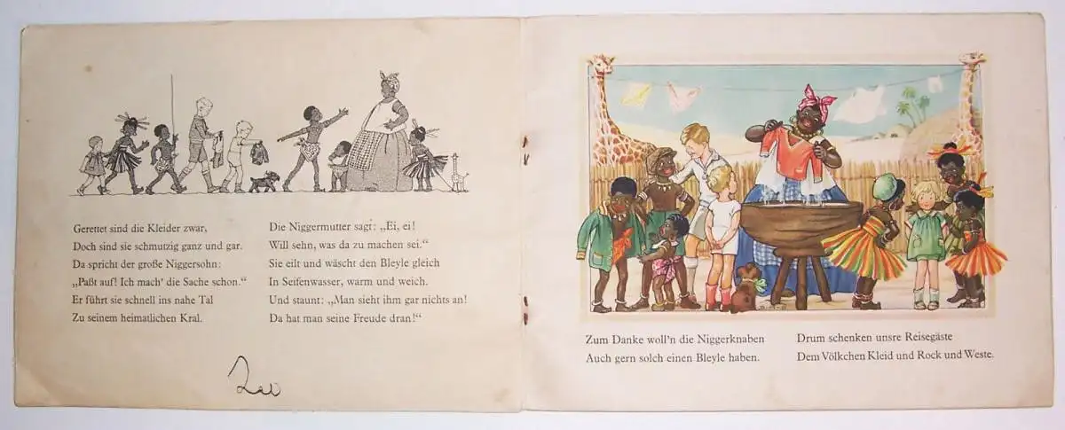 Bleyle Bilderbuch Hänschen fliegt 1930 Bischofswerda Kinderbuch Werbung