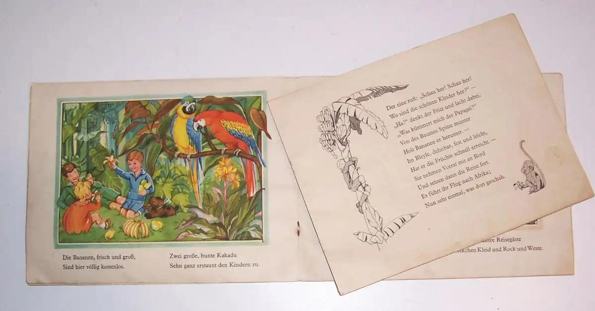 Bleyle Bilderbuch Hänschen fliegt 1930 Bischofswerda Kinderbuch Werbung