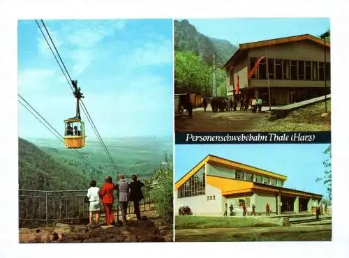 Ak Personenschwebebahn Thale Harz 1972 Blick von der Bergstation