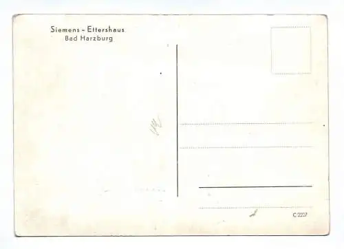 Ak Siemens Ettershaus Bad Harzburg