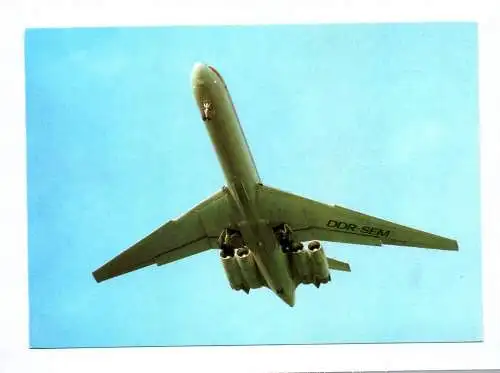 Ak DDR-Sem Flugzeug Interflug DDER Rohls Ilyushin IL-62M 1983