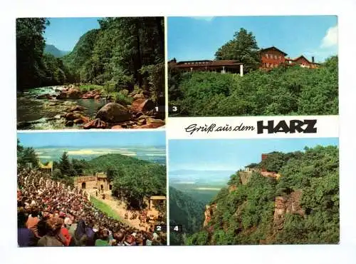 Ak Gruß aus dem Harz Im Bodetal Harzer Bergtheater 1969