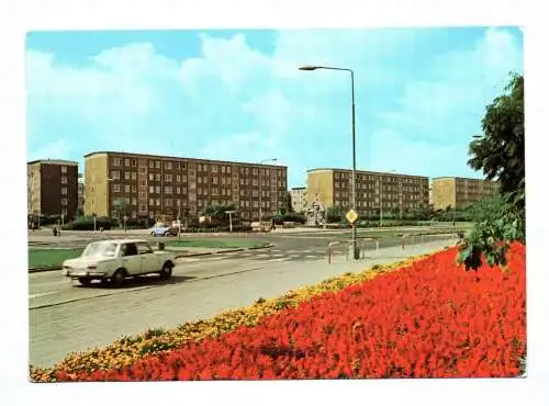 Ak Rostock Südstadt 1978 Blumen Wartburg Auto