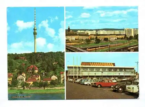 Ak Dresden Fernsehturm 1979 Stadtblick über Hochstraße Kulturpalast
