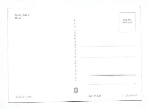 Ak Halle Saale Markt 1970 Marktkirche 1970