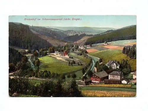 Ak Breitenhof im Schwarzwassertal sächsisches Erzgebirge