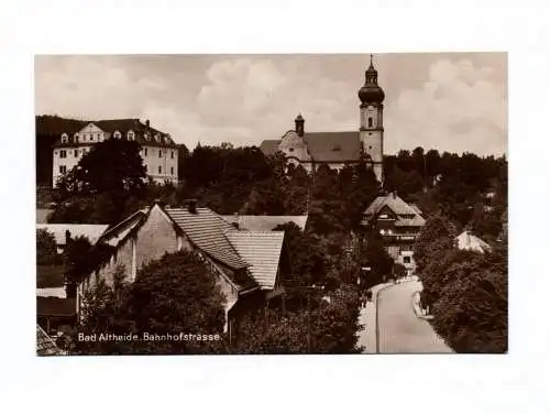 Ak Bad Altheide Bahnhofstraße 1928 Polanica-Zdrój Polen