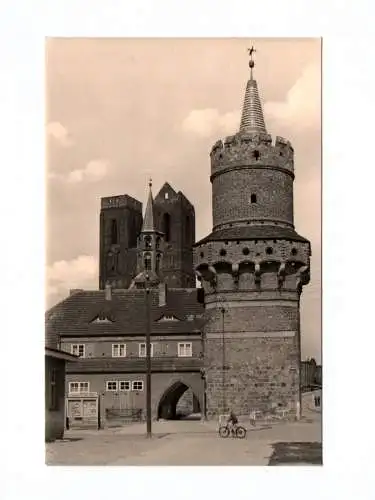 Ak Prenzlau Mitteltorturm Echtfoto DDR 1961