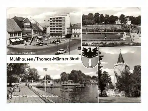 Ak Mühlhausen Thomas Müntzer Stadt 1979 Wilhelm Pieck Platz Schwimmbad