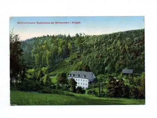 Ak Sommerfrische Waldmühle bei Wolkenstein im Erzgebirge 1931