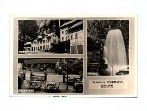 Ak Gaststätte Beuthenfall Kirnitzschtal Sächsische Schweiz 1945