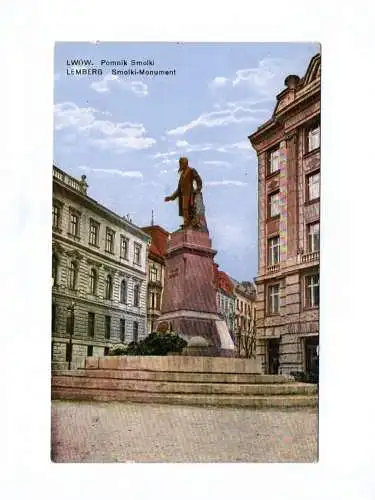 Ak Pomnik Smolki Lemberg Smolik-Monument 1916 Lwiw Ukraine Feldpost