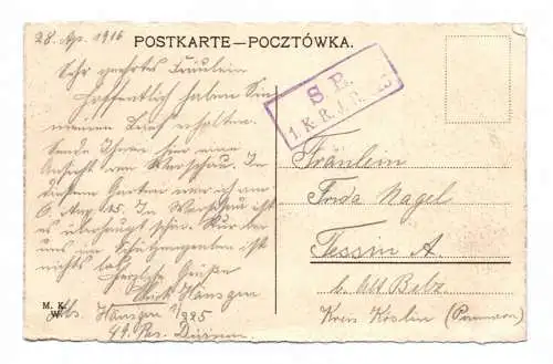 Ak Warschau Sächsischer Garten Die Fontäne Warszawa 1916