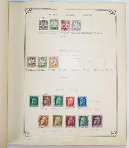Schwaneberger Vordruck Alben Band 1 und 2 mit Briefmarken