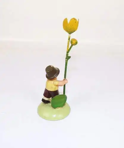 KW Blumenkind Erzgebirge alte Holzfigur