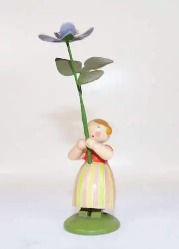 Weha Kunst Blumenkind Holzfigur Erzgebirge 
