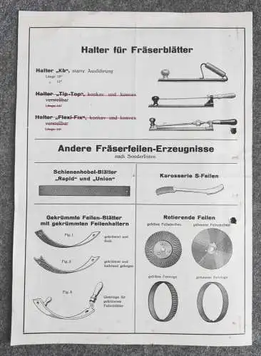 Deutsche Patentfeilen Fabrik Werbung Liste Werkzeug Radeberg Sachsen