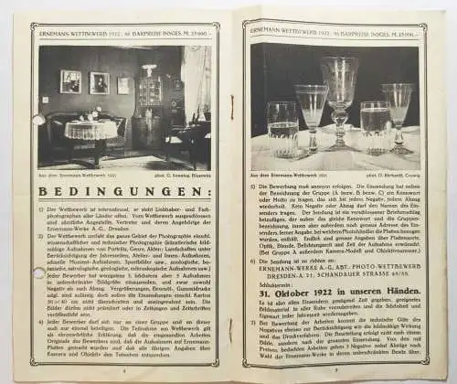 Ernemann Wettbewerb 1922 Gretel Winkler altes Heft