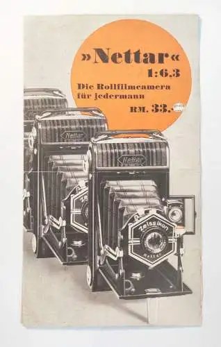 Nettar Die Rollfilmkamera für jedermann Zeiss Ikon Kamera Prospekt