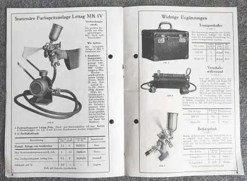 Klein Farbspritz Anlagen Leipziger Tangier Werk AG Heft Werbung