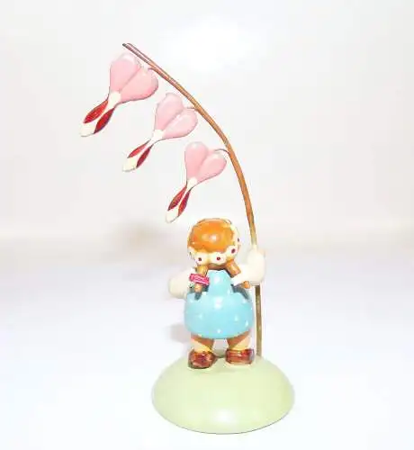 Altes KW Erzgebirgisches Blumenkind Deko Kind Blume Holzfigur