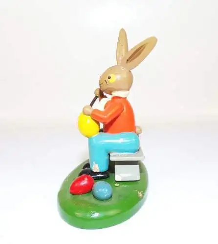 Alter Osterhase bemalt Osterei erzgebirgische Figur