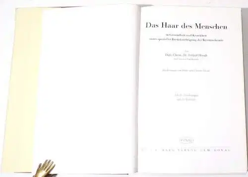 Das Haar des Menschen in Gesundheit und Krankheit Fritjoff Hirsch 1956 Buch