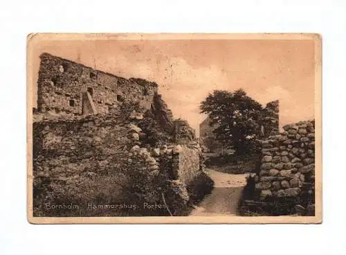 Ak Bornholm Hammershus Porten Festung Allinge Dänemark 1913