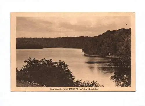 Ak Blick von der Insel Werder auf den Liepnitzsee 1925