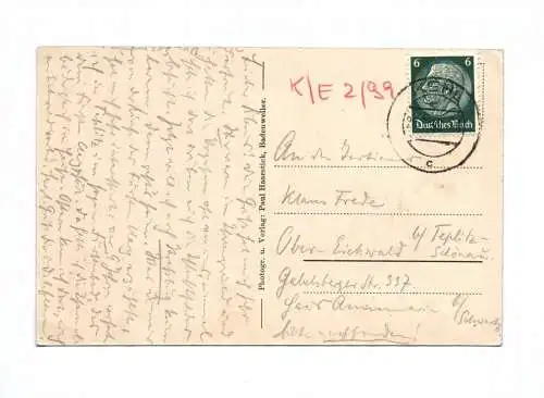 Ak Blick von Badenweiler auf Rheinebene u. Vogesen 1935 Frankreich