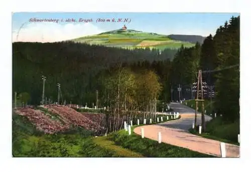 Ak Schwartenberg im sächsischen Erzgebirge 1932